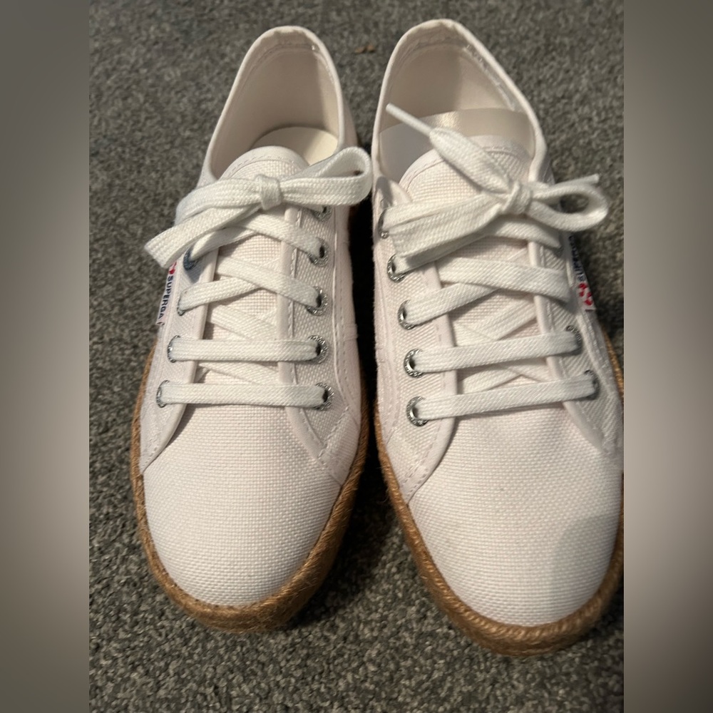 SUPERGA espadrille sneakers white 7 37 1/2